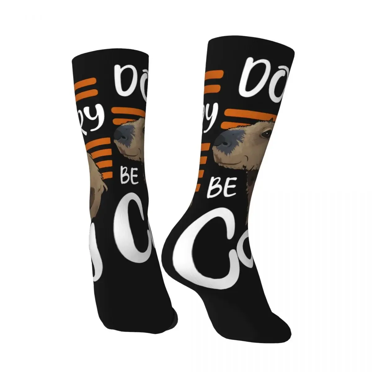 Funny Happy Impressive Men's Socks Retro Harajuku Capybara Hip Hop Novelty Casual Crew Crazy Sock Gift Printed