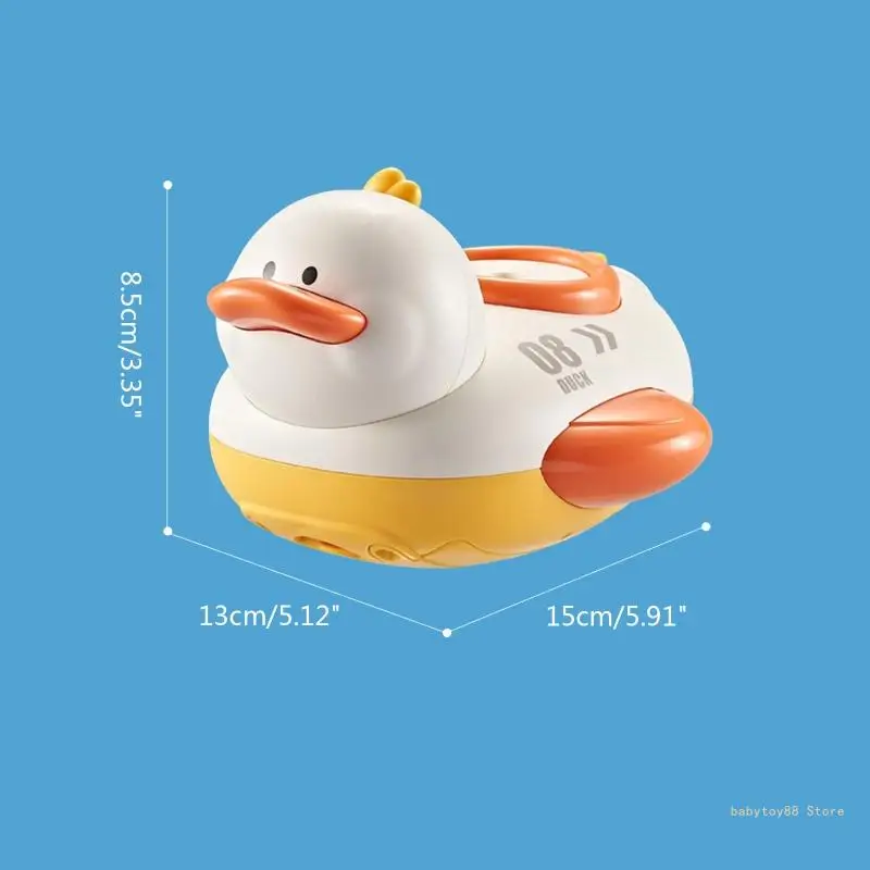 Y4UD Baby Bathtub Toy Water Sprinkler Cartoon Yellow Duck Shower for Head 3-in-1 Water for Play Battery Powered Boat Toy Infa