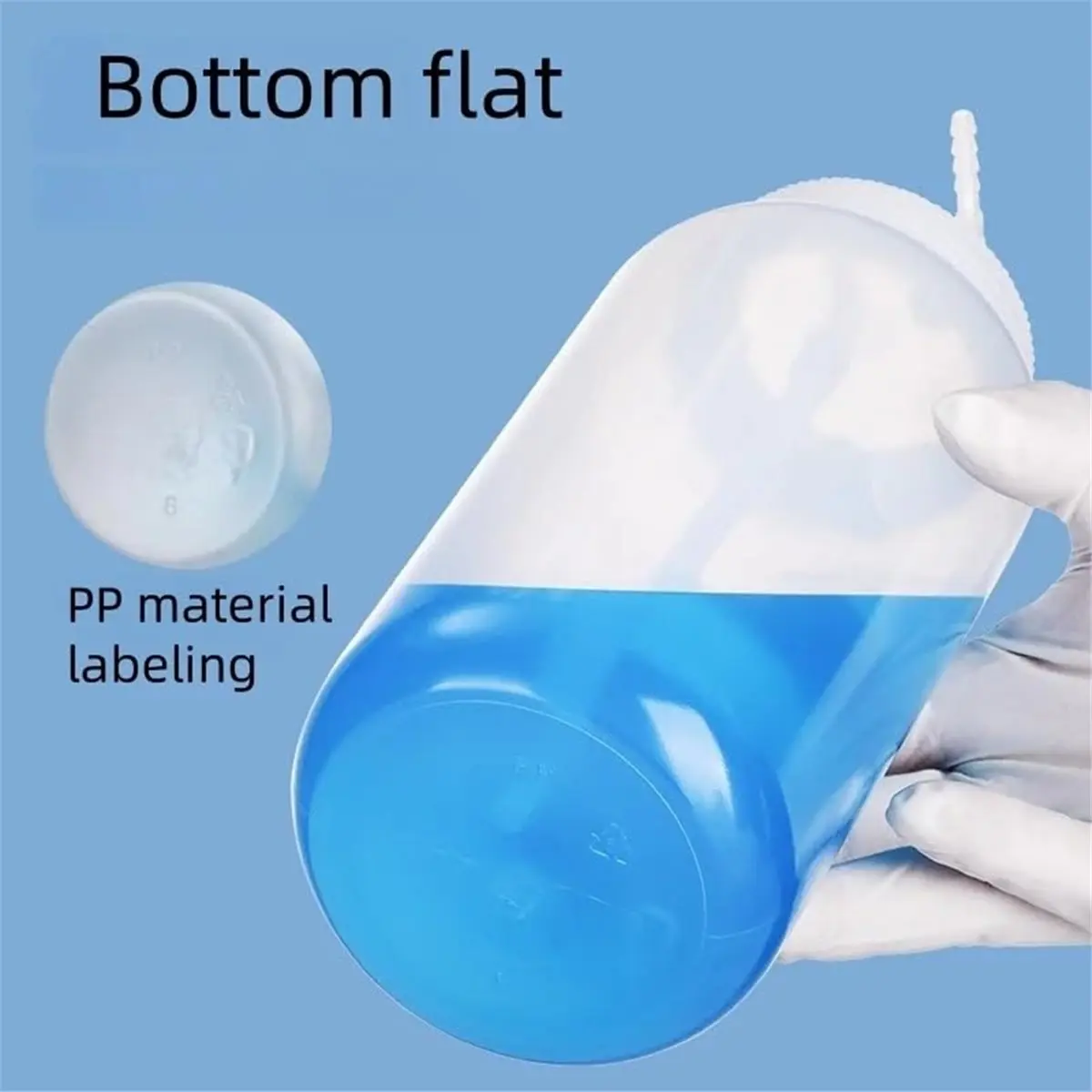 【Limited Offer】500ml Polyethylene Chemical Wash Bottle, Unbreakable, Translucent, for Laboratory Use