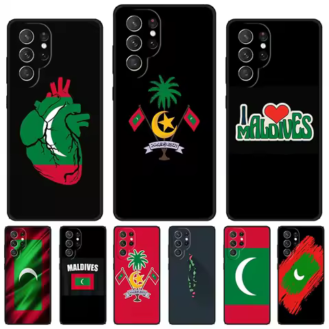 Maldives Flag phone case For Samsung Galaxy S24 S23 S22 Ultra Note 10 20 Plus S8 S9 S10 S20 S21 FE Cover