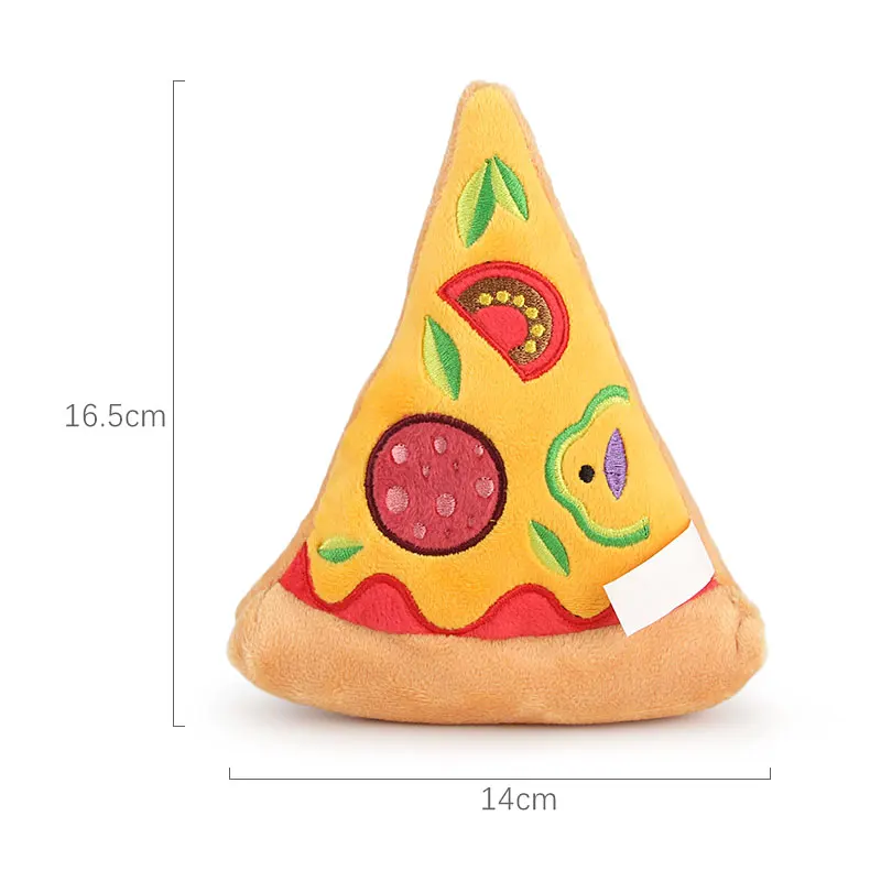 Fries Burger Shape Small Dog Toy Pizza Puppy Sound Pet Toy Dogs Chew Squeak Toys