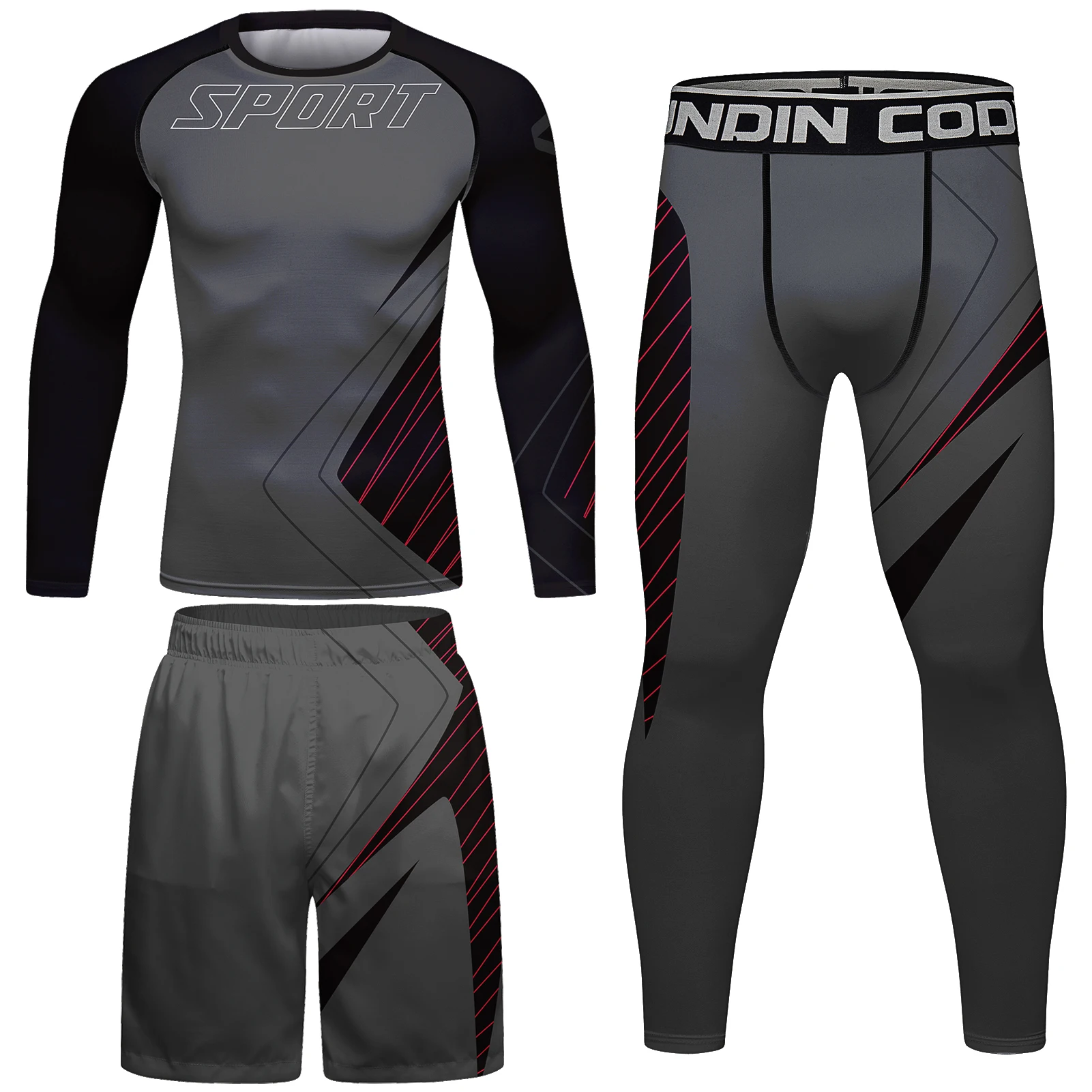 Cody Lundin Factory direct sales Muay Thai Kickboxing Tight Sportswear High Quality jiu jitsu Tactical Rash Guard Suit for Men