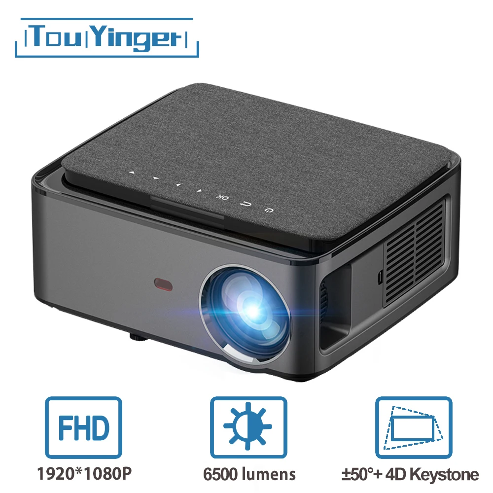 Touyinger RD828 1080P Full HD Projector WIFI Multiscreen Projetor 1920 x 1080P SmartPhone Beamer 3D Home Theater Video Cinema