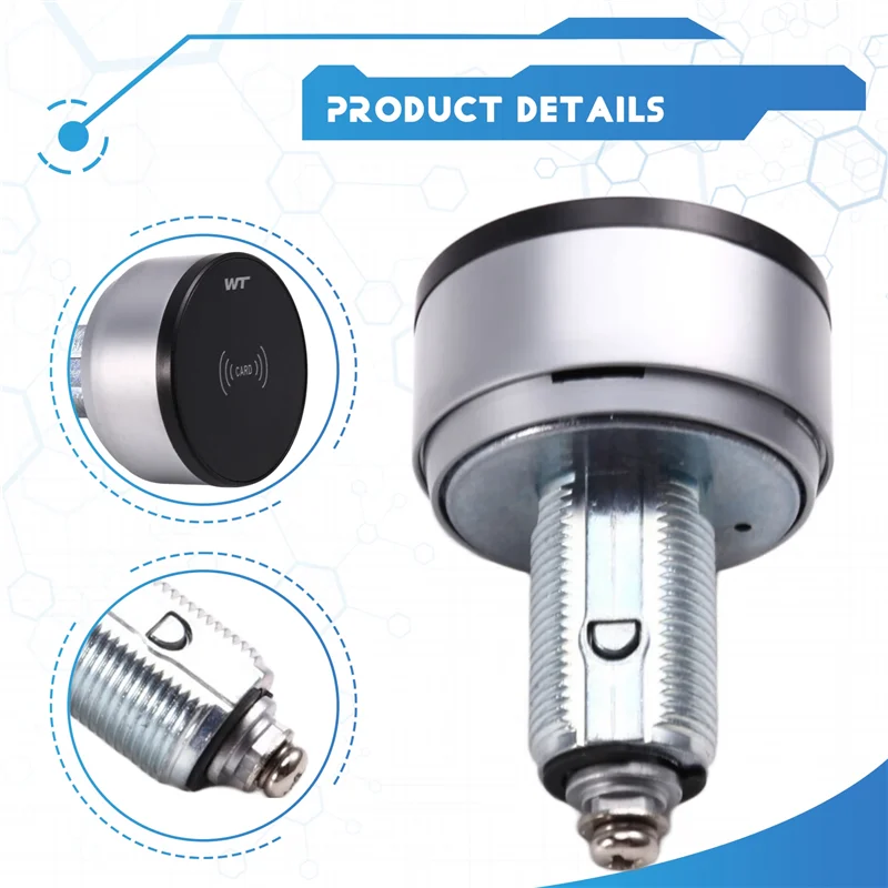 Fechadura eletrônica de gaveta com cartão inteligente, mini fechadura inteligente com indução de cartão IC para armários de arquivo, guarda-roupas, caixas de correio para uso em casa e no escritório