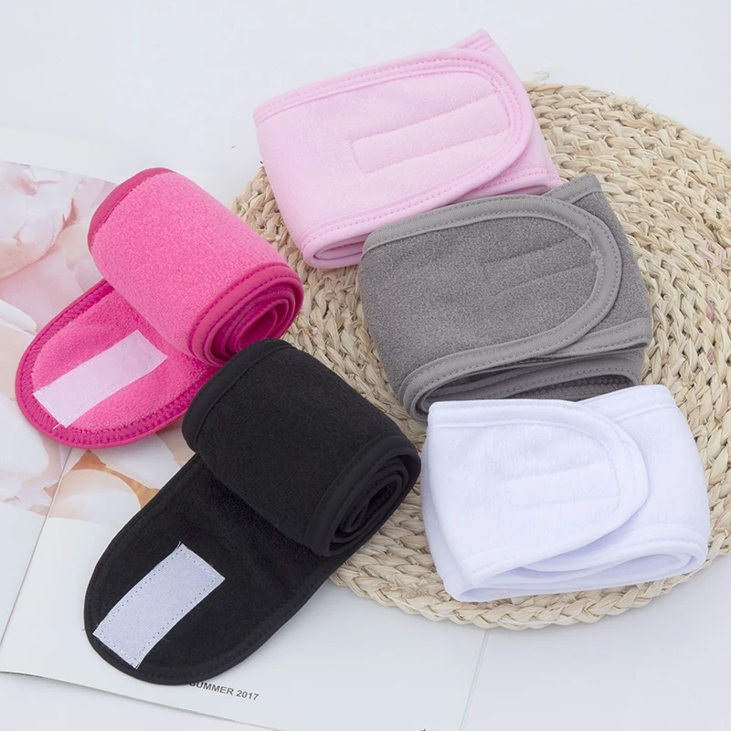 Hairband Adjustable Facial Spa Headband Washing Makeup Cosmetic Bath Shower Soft Women Hair Band Soft Toweling Hair Accessories