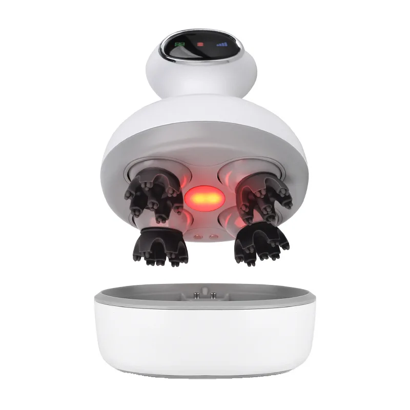 

Hot-selling head massager, intelligent charging EMS micro-current waterproof red light vibration head massager