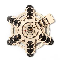 DIY 3D Wooden Puzzle Calendar Wall Clocks Model Building Kits Assembly Jigsaw Puzzles Handmade Crafts Gifts Home Decoration