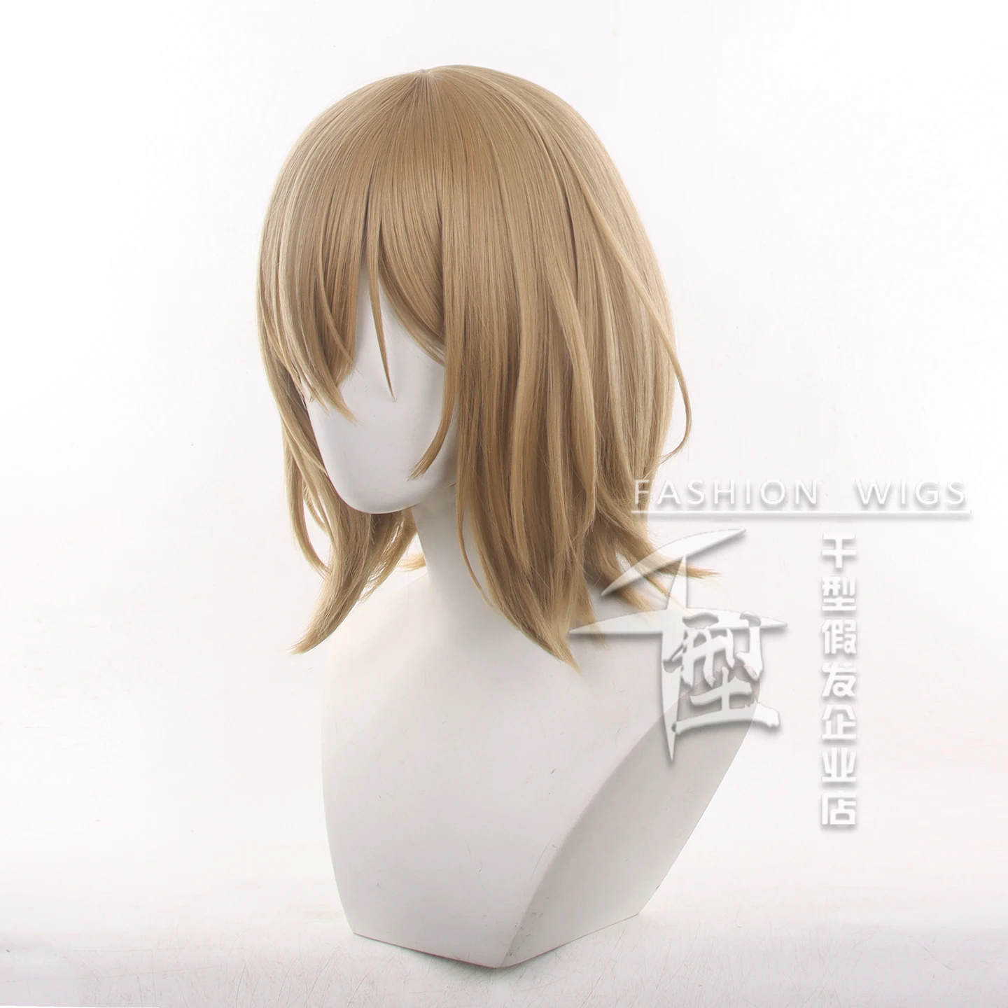 أنيمي هينكو ثمانية مائة سنة من اسم شعر مستعار تأثيري 33 سنتيمتر شعر مستعار كاكي قصير لجميع القديسين كرنفال فستان الحفلات