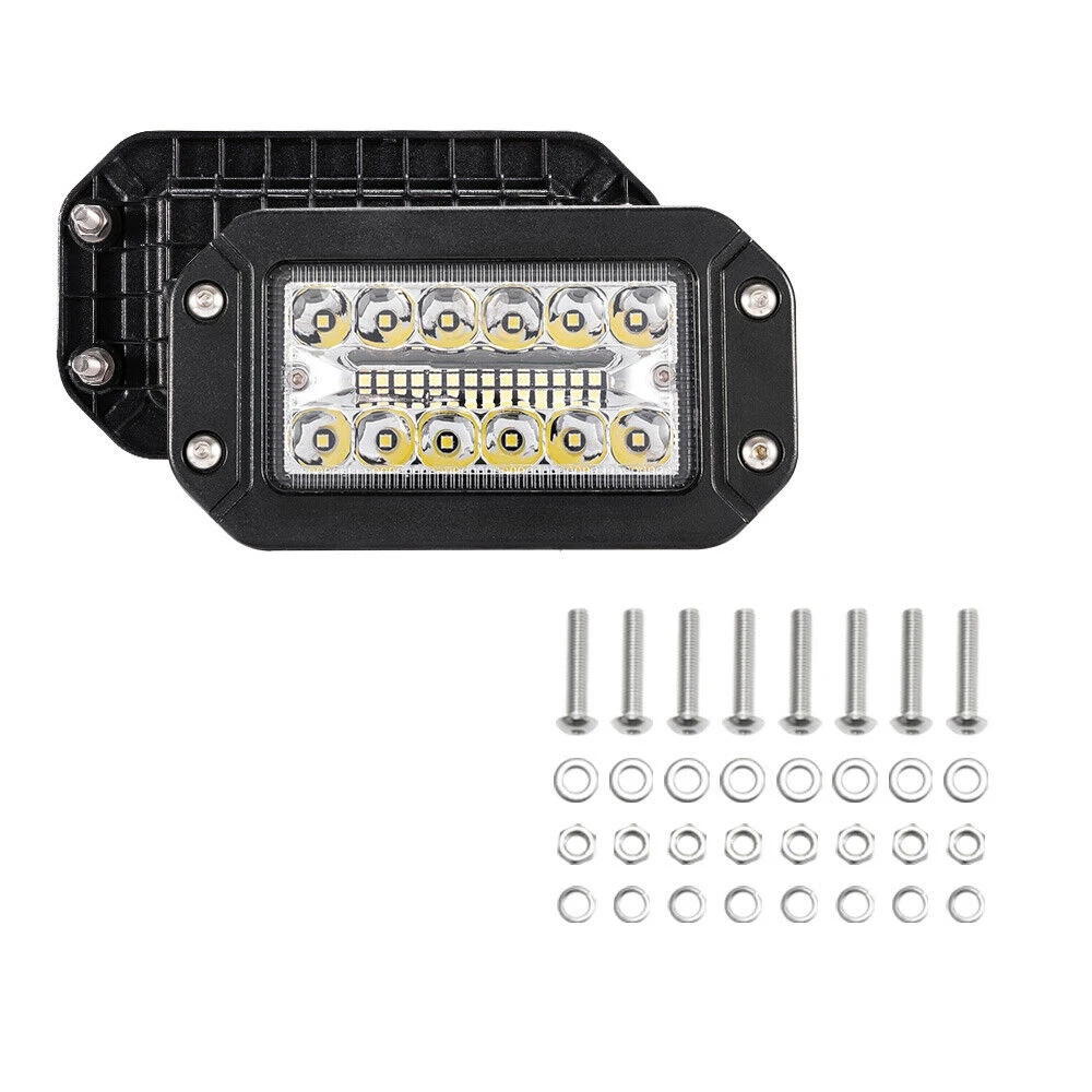 2 sztuki 12V 6 Cal światło robocze do montażu podtynkowego 26 reflektory samochodowe bardzo jasny reflektor LED