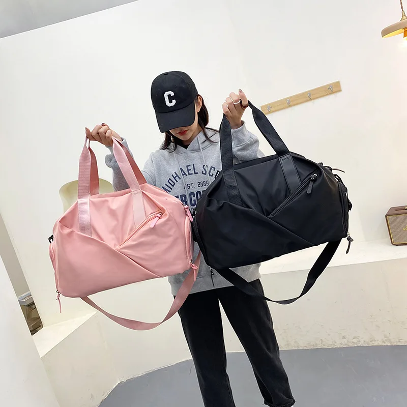 Borsa da viaggio impermeabile per il Fitness borsa da viaggio portatile in Nylon da donna per lo Sport borsa da palestra multifunzione per la separazione bagnata e asciutta