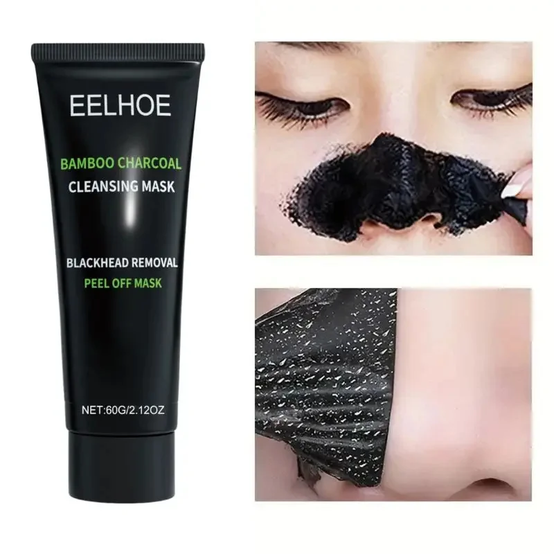 Remove Blackhead Bamboo Charcoal Fiber Mask Deep Cleansing Pores Blemish Exfoliating Black Mask Korean Skin Care Cosmetics Gift