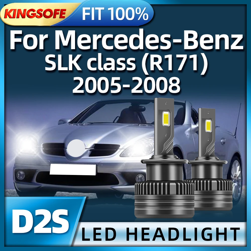 

KINGSOFE LED Headlight D2S Replacement Xenon Bulb 30000LM Super Bright For Mercedes-Benz SLK class (R171) 2005 2006 2007 2008