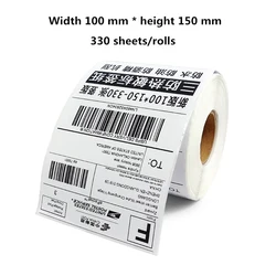 Express waybill shipping sticker width 100 mm * height 150 mm * 330 sheets / roll logistics shipping thermal label paper