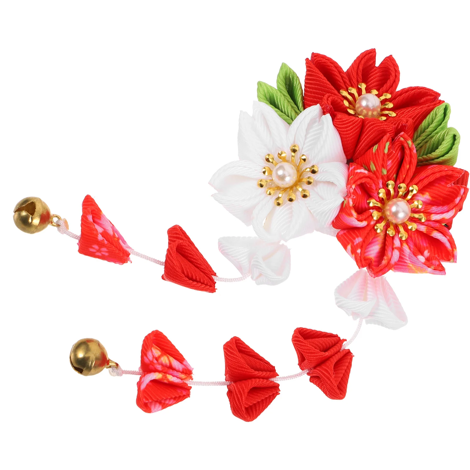 

Kimono Headgear Japanese Tassel Hair Clip Long Tassels Elegant Flower Accessory Metal for Girls