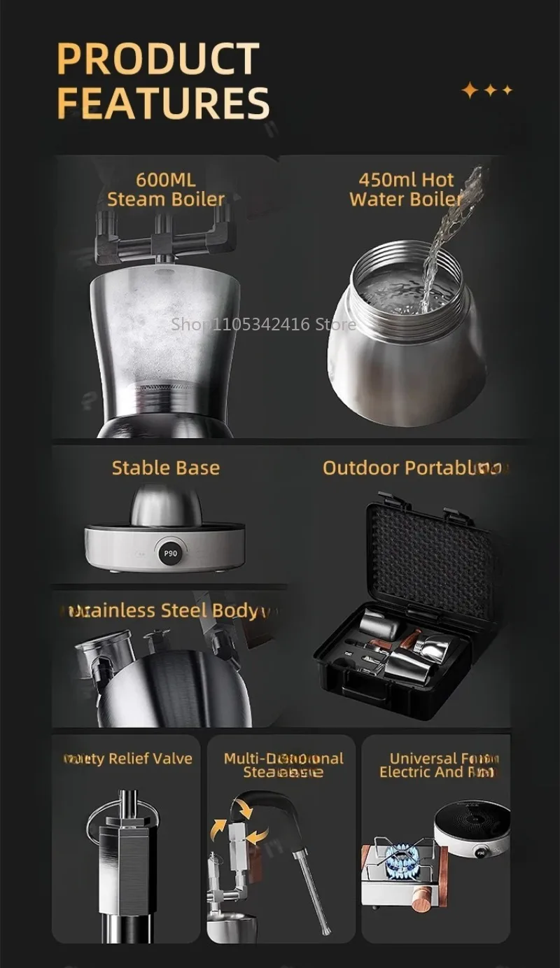 Portable Stainless Steel Milk Frother, Steam Separator Accessory, Dry Vapor Tool for Daily Coffee Brewing at Home
