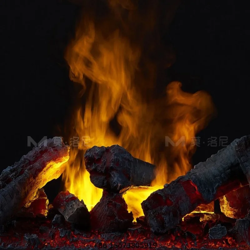 2500mm Fake-LED Flame Electric 3D Water Steam Mist Flame Fireplace