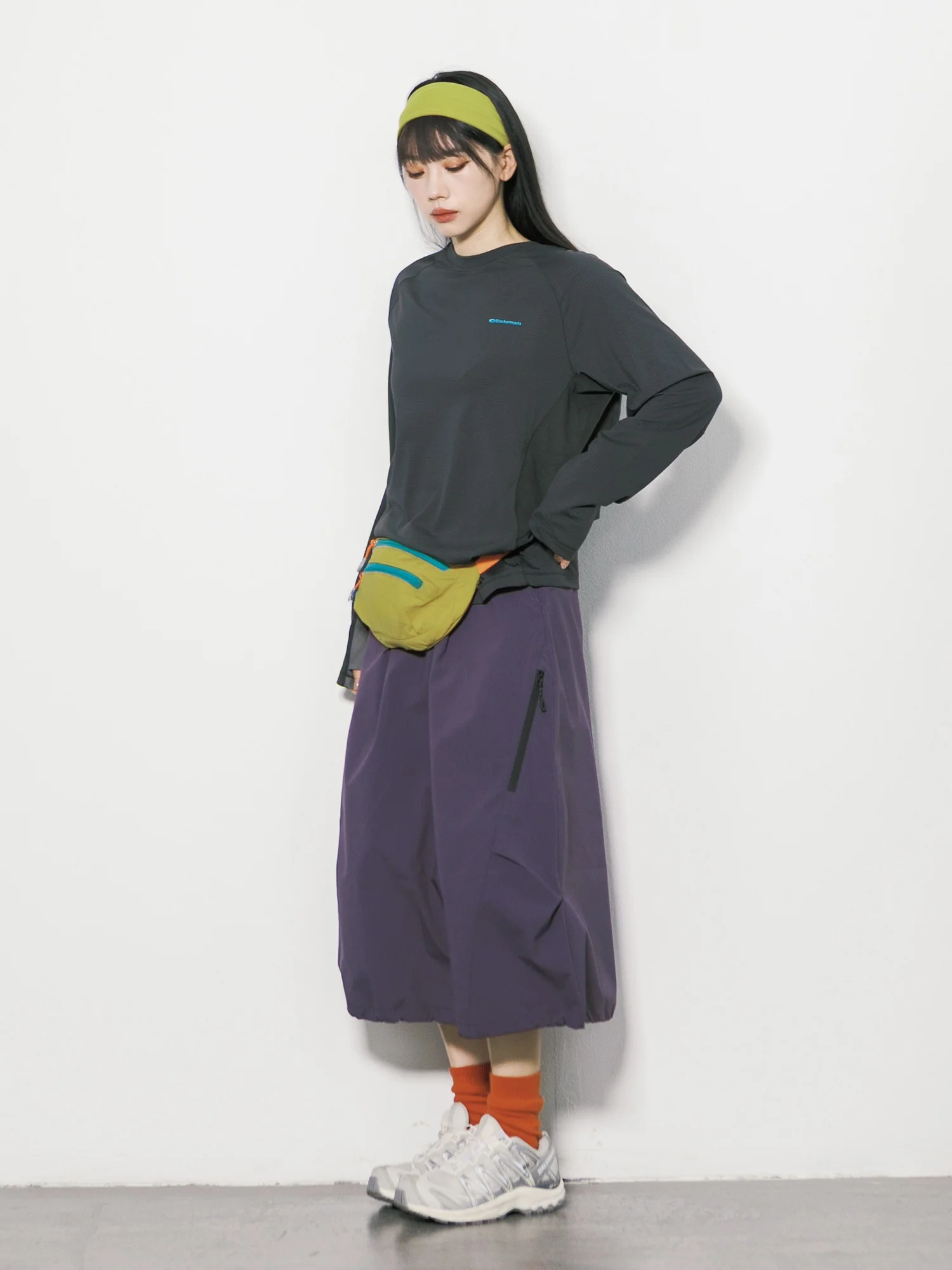 Outdoor Windproof A-Line  Skirt for Women with Pockets Lightweight Polyester Fiber Standard Fit City Commute Versatile Skirt