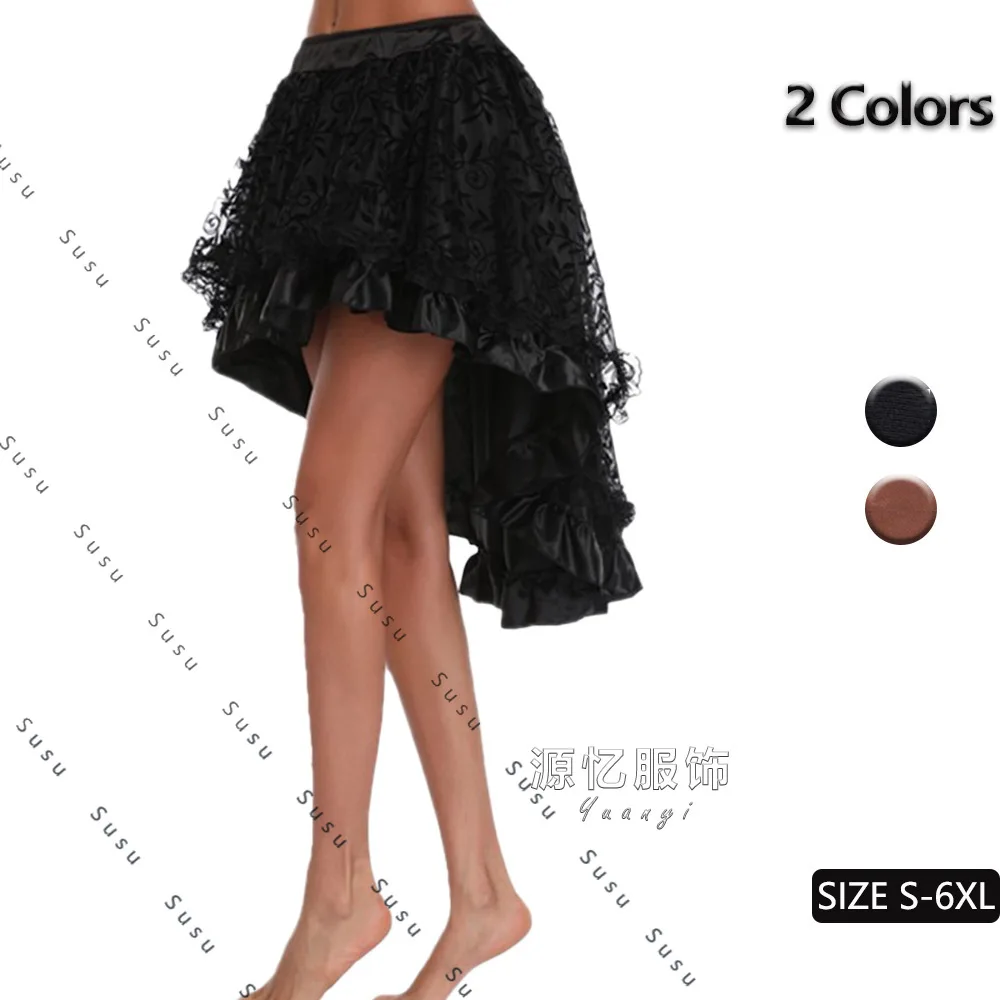 

Европейская и американская придворная юбка «ласточкин хвост», сетчатая юбка с флокированным принтом, готическая двухслойная юбка нестандартной формы, нишевая юбка-пачка 2.