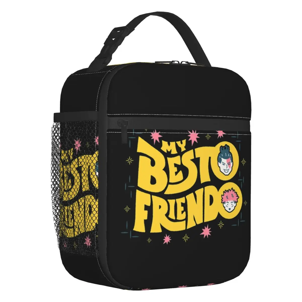 

Jujutsu Kaisen My Besto Friendo Todo Aoi Portable Lunch Box for Women Chibi Thermal Cooler Food Insulated Lunch Bag Office Work