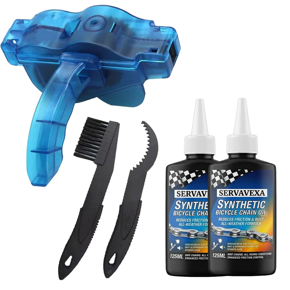AliExpress NONE Bicycle Chain Cleaner Kit 4 in 1 Bike Scrub Brush Cleaning Tool Synthetic Maintenance Lubricant Oil for Mountain Road Bicycle