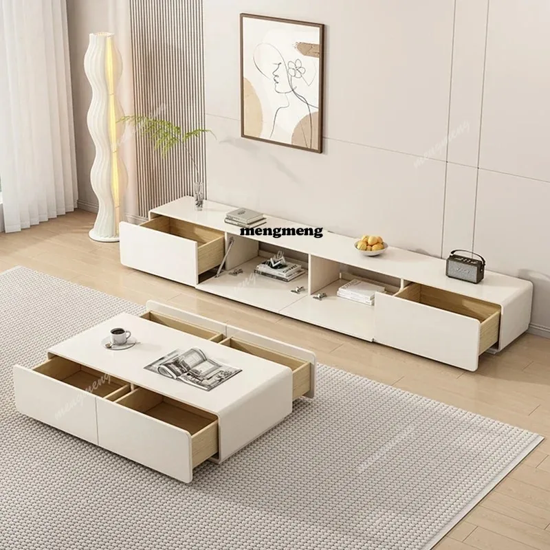 Cream Style Cabinet TV Stands Cabinet Supports Living Room TV Stands Entertainment Center Home Furniture Armoire Avec Tv LLTS
