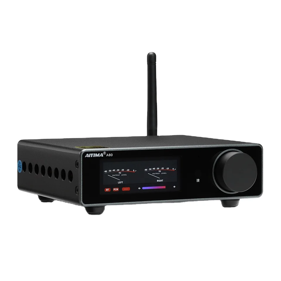 AIYIMA A80 Home Amplifier TPA3255 DAC PFFB Stereo Power Amplifier 300Wx2 Class D 2.0 HiRes Digital Amp RCA TRS OPT COA USB Input