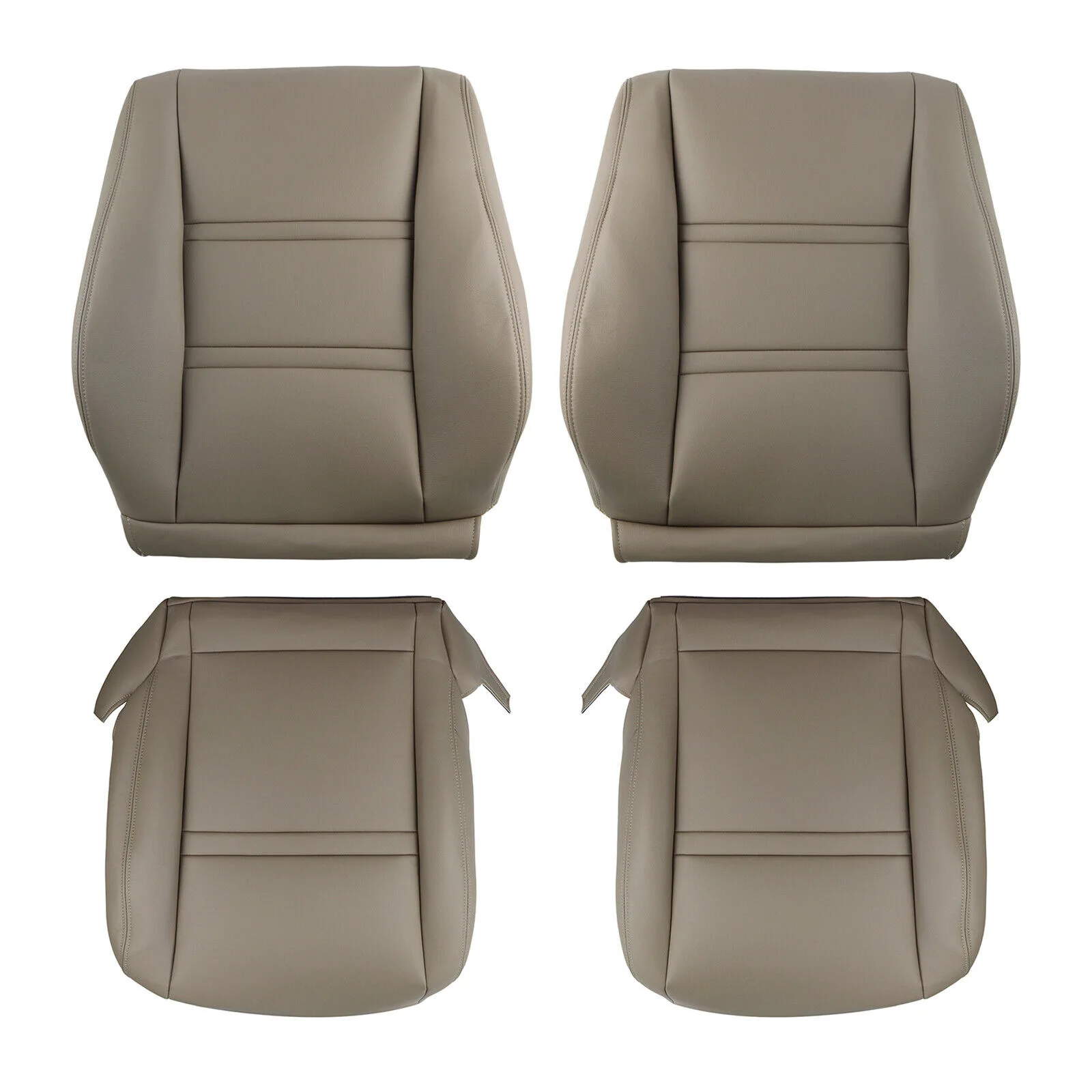 4Pcs/Set Car Front Driver & Passenger Bottom & Top Seat Covers Replacement Parts For Toyota Land Cruiser 1990-1997 Car Accessory