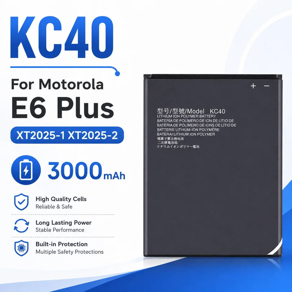 Batería de Reemplazo KC40 HC40 HC60 GK40 para Motorola Moto E6 Plus XT1754 XT1755 XT1758 M2998 C Plus E3 G4 Play 3