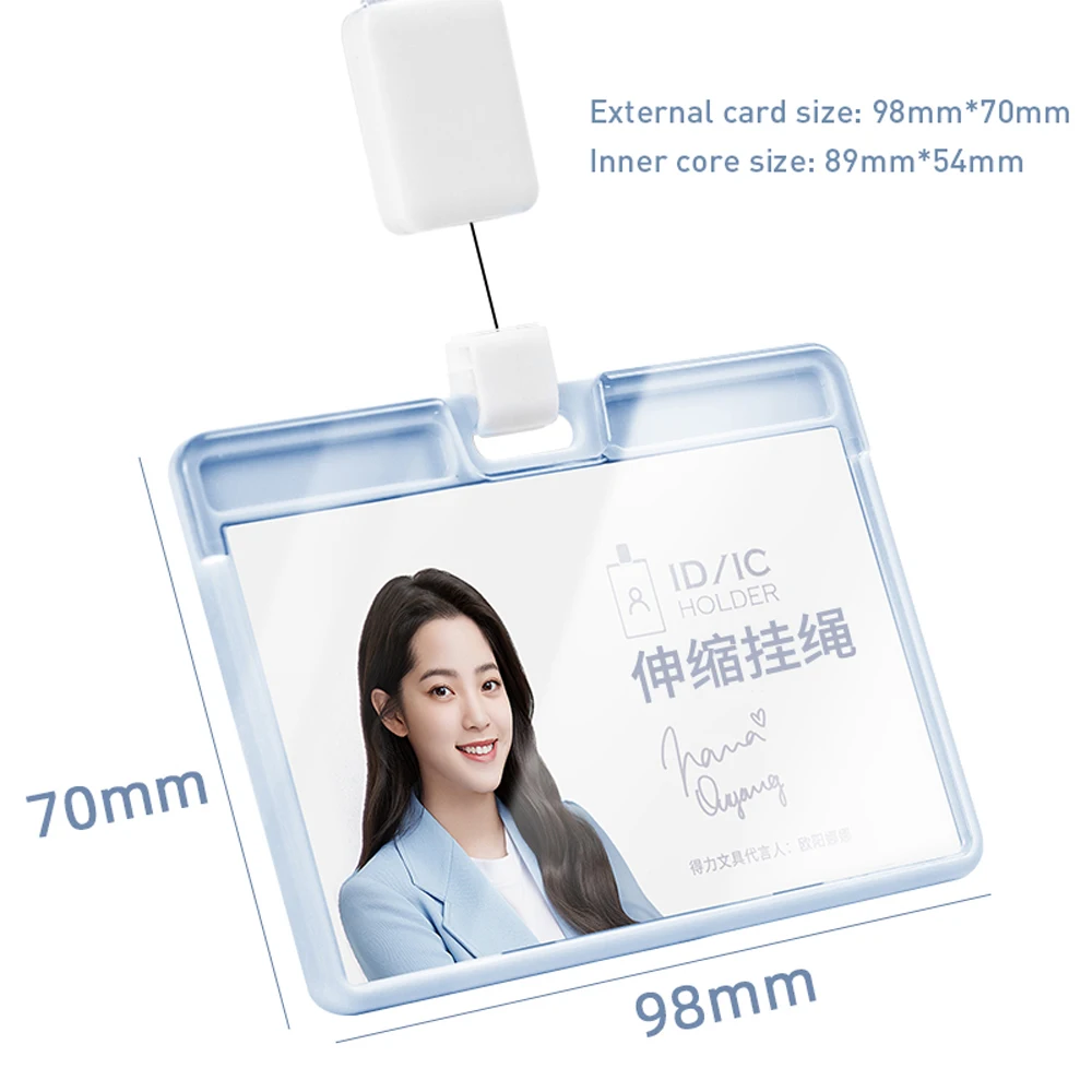 Holder Retractable Buckle With Hanging Rope Short Rope Keychain Badge Lanyard Holder Work Name Card Holder Card Case