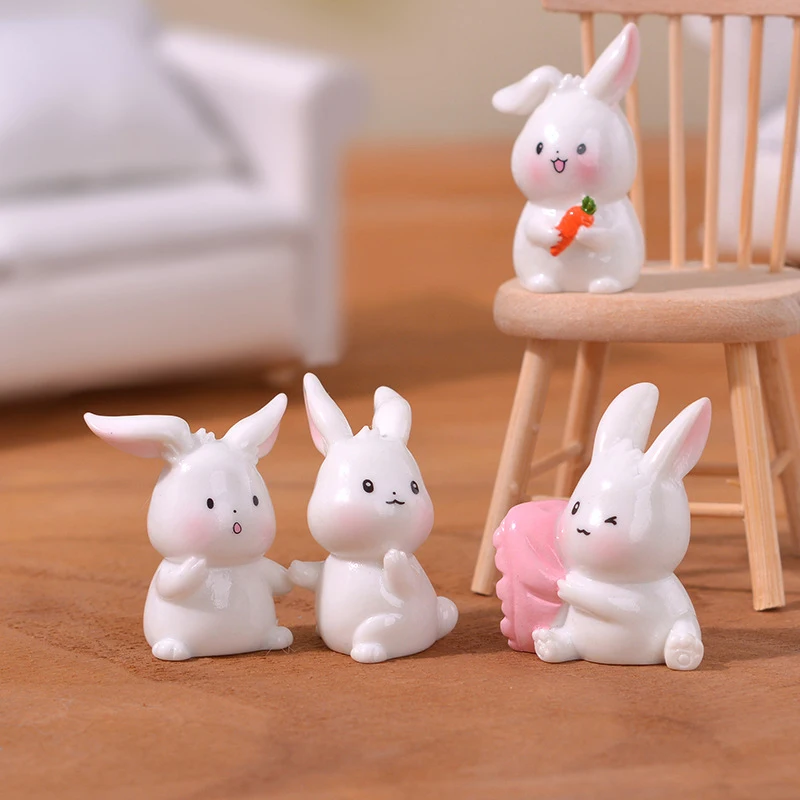 

Cute Animal Rabbit Carrots House Figurines Fairy Garden Ornaments Home Decoration Mini Craft Micro Landscaping DIY Accessories