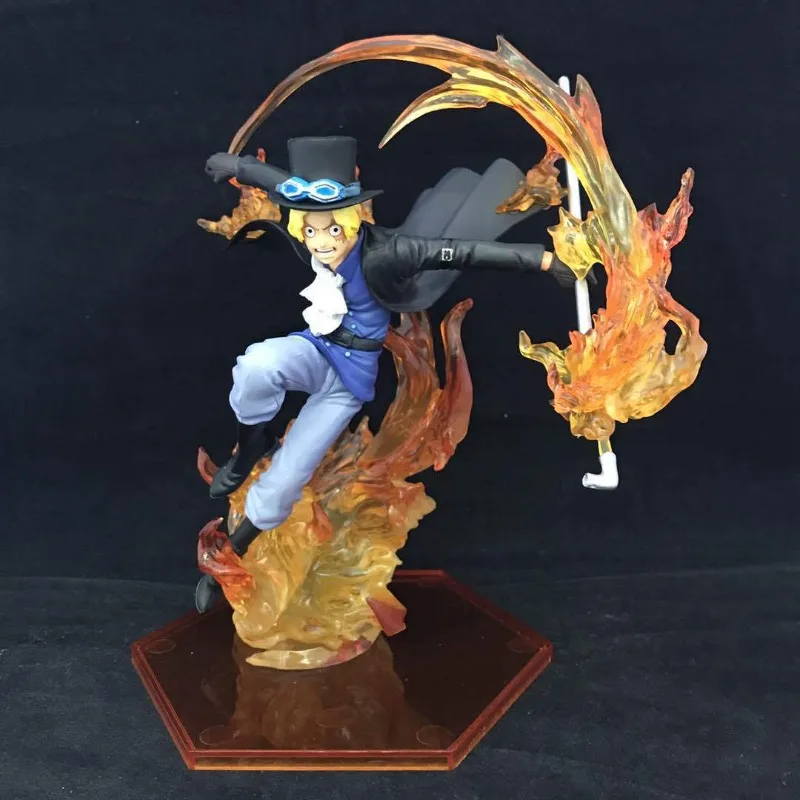 

ONE PIECE Super Fierce Fighting Sabo Statue The Revolutionary Army Fire Fist PVC Action Figure Collectible Model Toy Boxed