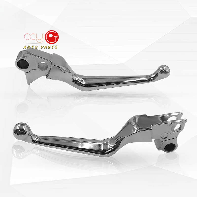 Wide Blade Chrome Skull Levers Motorcycle Hand Brake Clutch Lever For Harley Dyna Softail Touring Road King Iron 883 Sportster