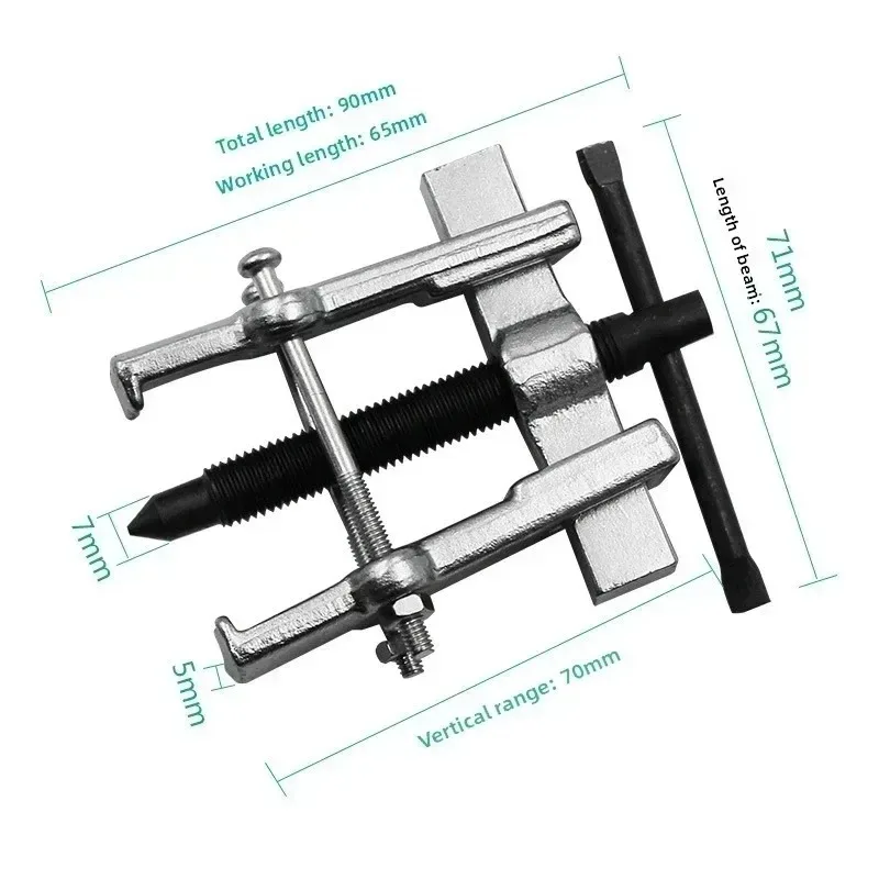 Picture 6: New for 65mm Puller Hand Tools 1pcs Wall Pulley Steel Remover Straight Type Two Claws Bearing Gear Puller Hand Tool