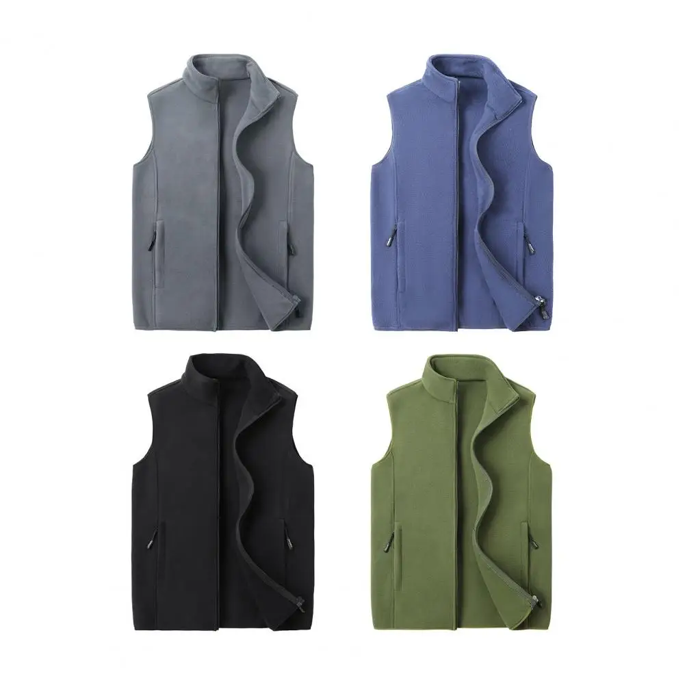 

Mens Winter Sleeveless Jacket Thermal Fleece Vest Male Coat Lightweight Padded Vest Thick Working Casual Vests For Man Clothes