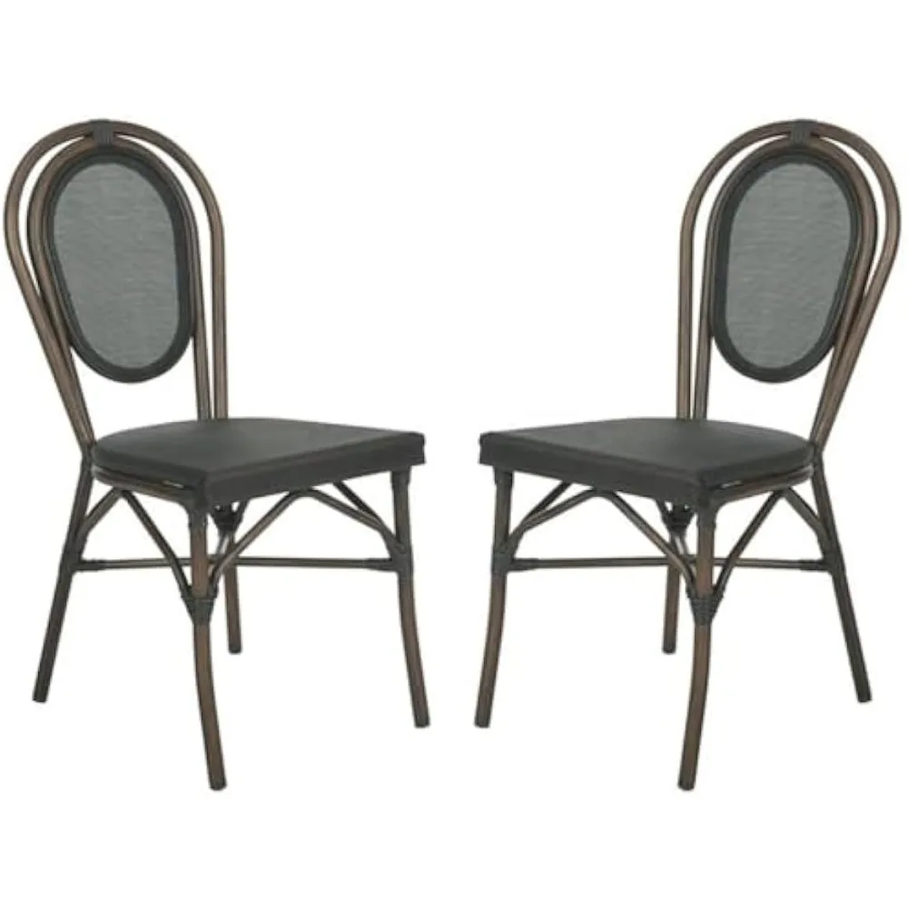 

Outdoor Living Collection Ebsen Wicker Side Chairs, Black, Set of 2