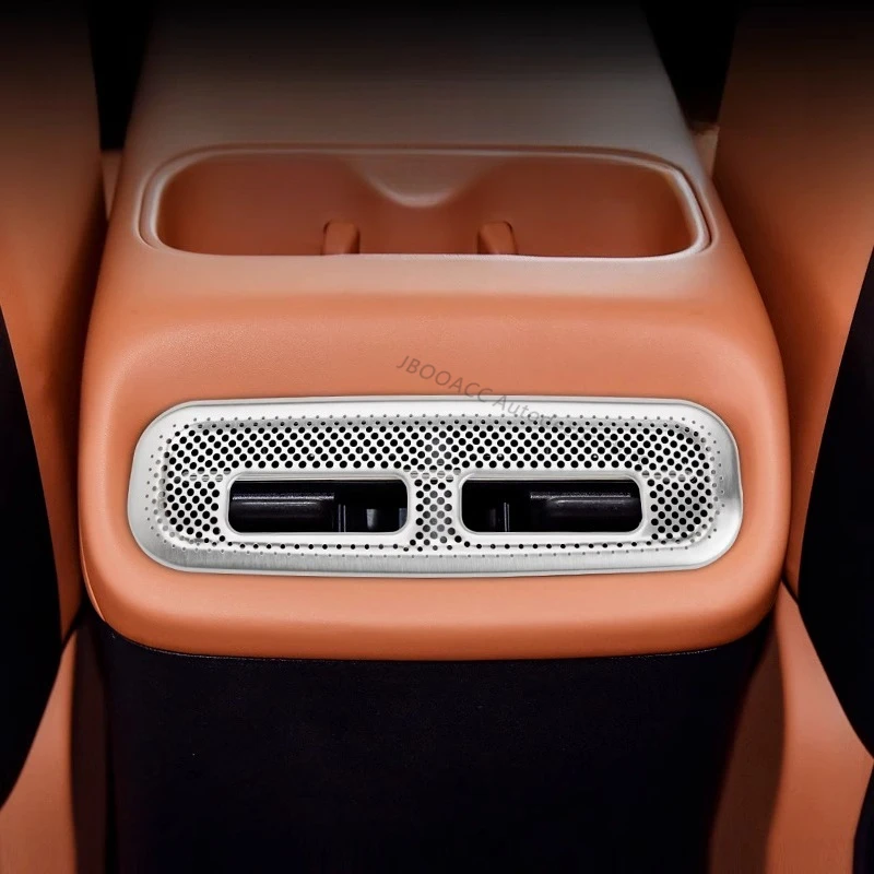 For Leapmotor C10 C16 2024 2025 2026 Rear Air Condition Vent Outlet Cover Panel Frame Decor Sticker Trim Strip Car Accessories