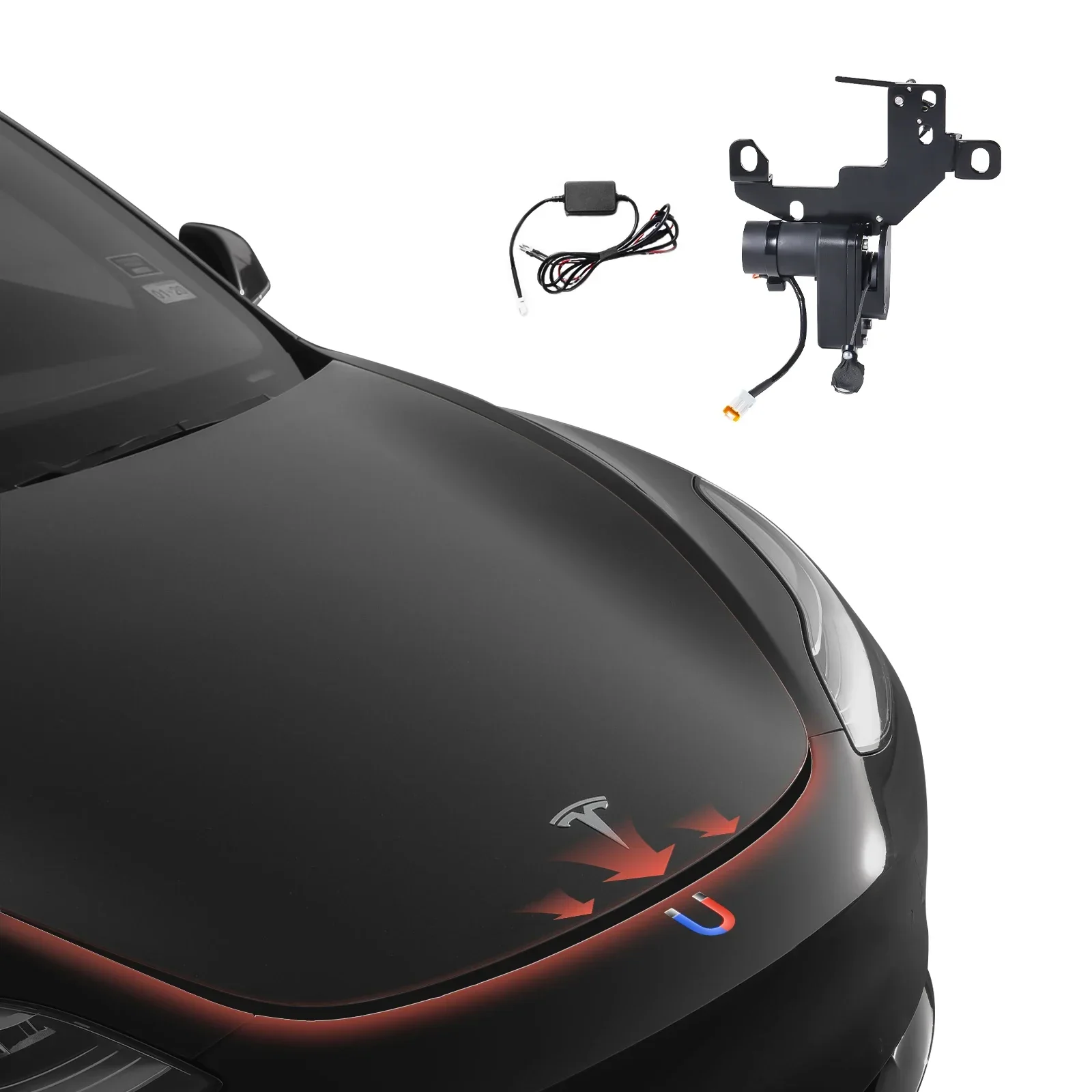2026/Electric  Soft-closing for Model 3 Y X S 2021-2023 Front Spare Box Automatic Adsorption Close Easy Installation