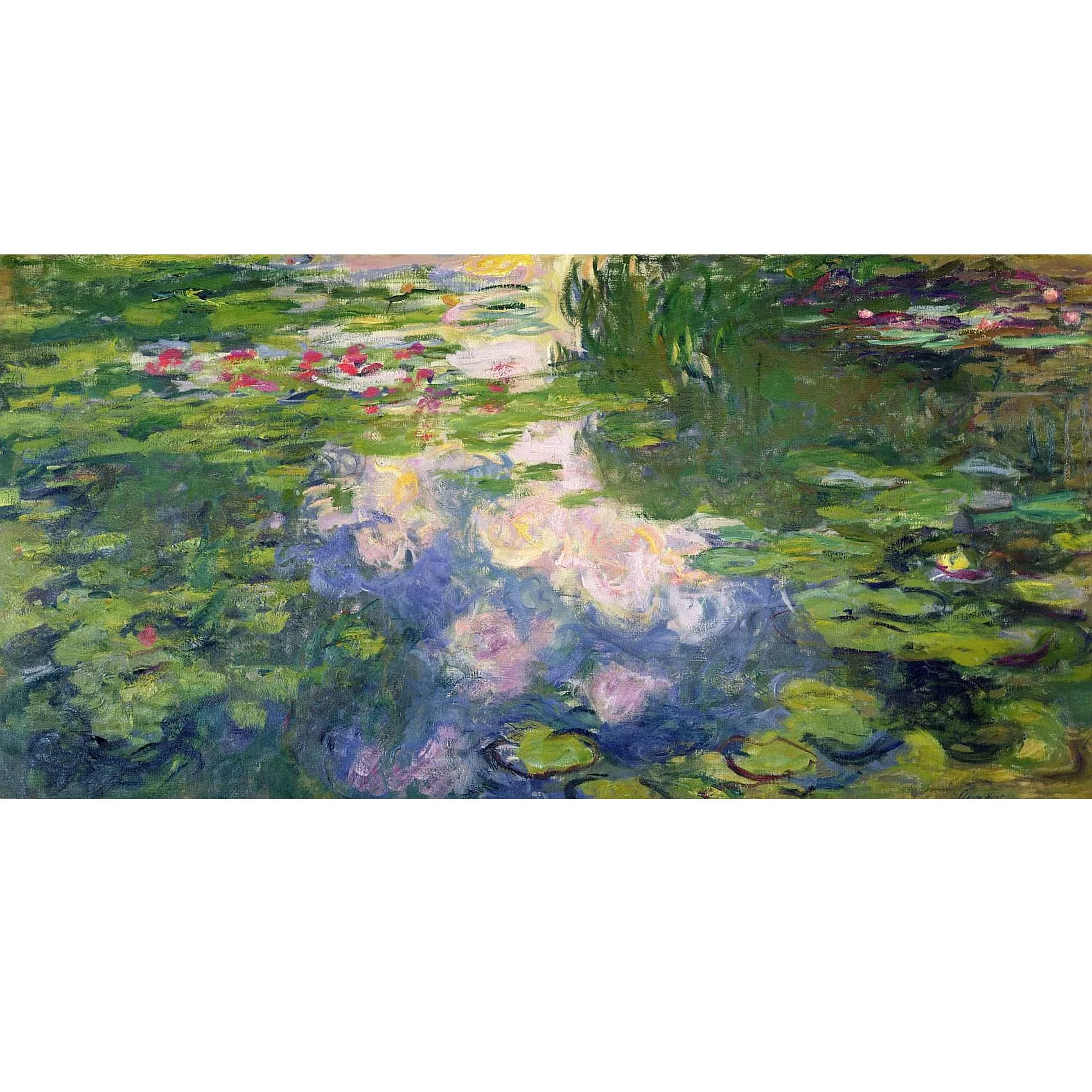 

Hand painted high quality replica of Water Lily Pond by Claude Monet Landscape oil painting on canvas Home decorations