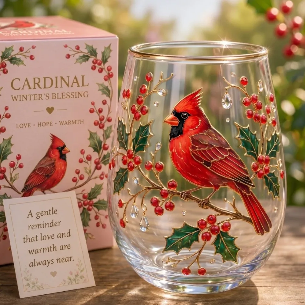 Transparent Hummingbird Joy Tea Cup Gold Rimmed Large Capacity Garden Glass Tea Cup Pastoral Style Enamel Floral Bird Design