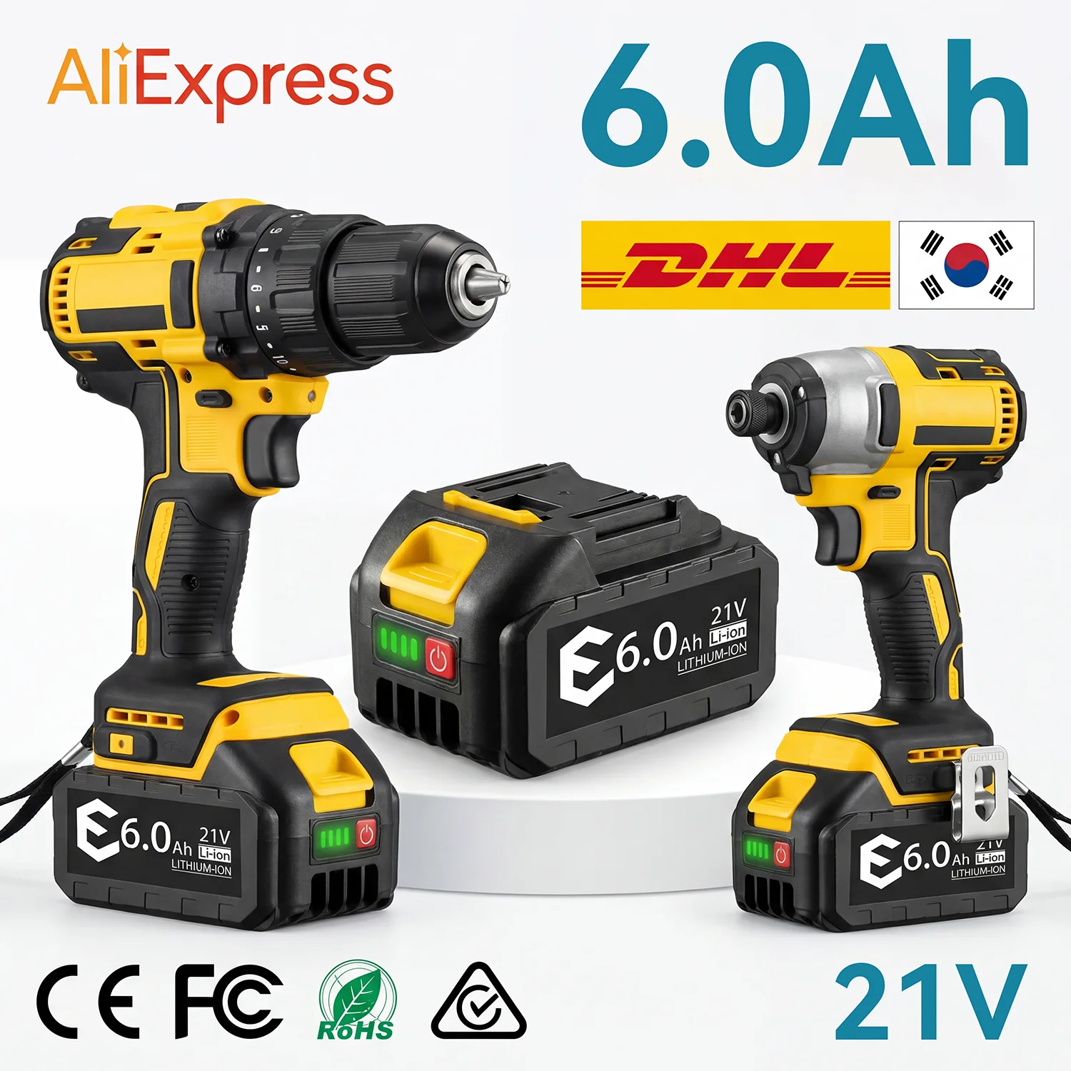 Makita 21V Battery Pack 5S2P Li-ion 3000mah 6000mah 9000mah Fast Charging Safety Certified for Electric Drill Driver Tools