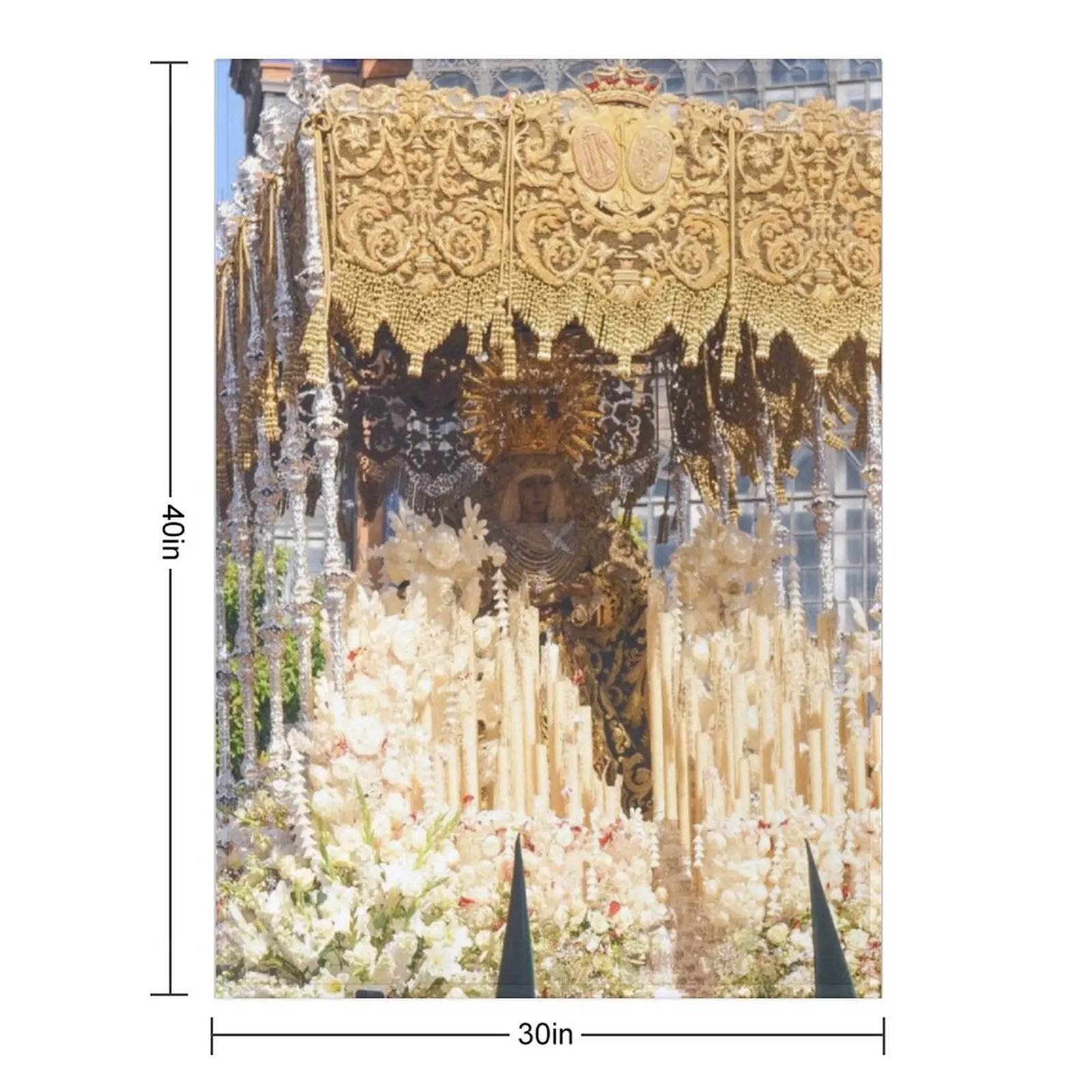 Esperanza de Triana, Sevilla, Semana Santa 2022 Throw Blanket for winter wednesday warm for winter Polar Custom Blankets