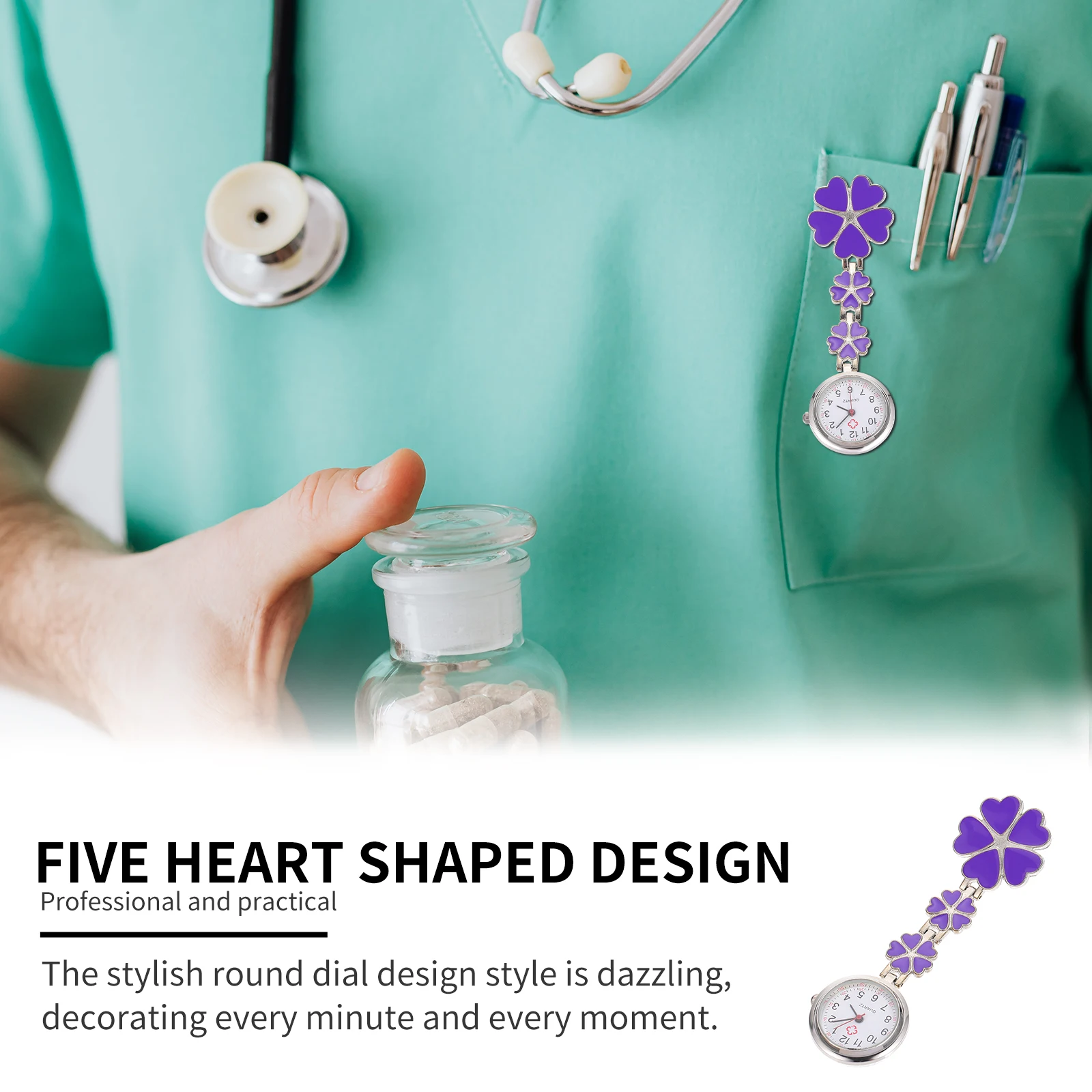 Nurse Table Hanging Nurses Watch Mini Lapel Zinc Alloy Pocket Doctor Miss Decorative