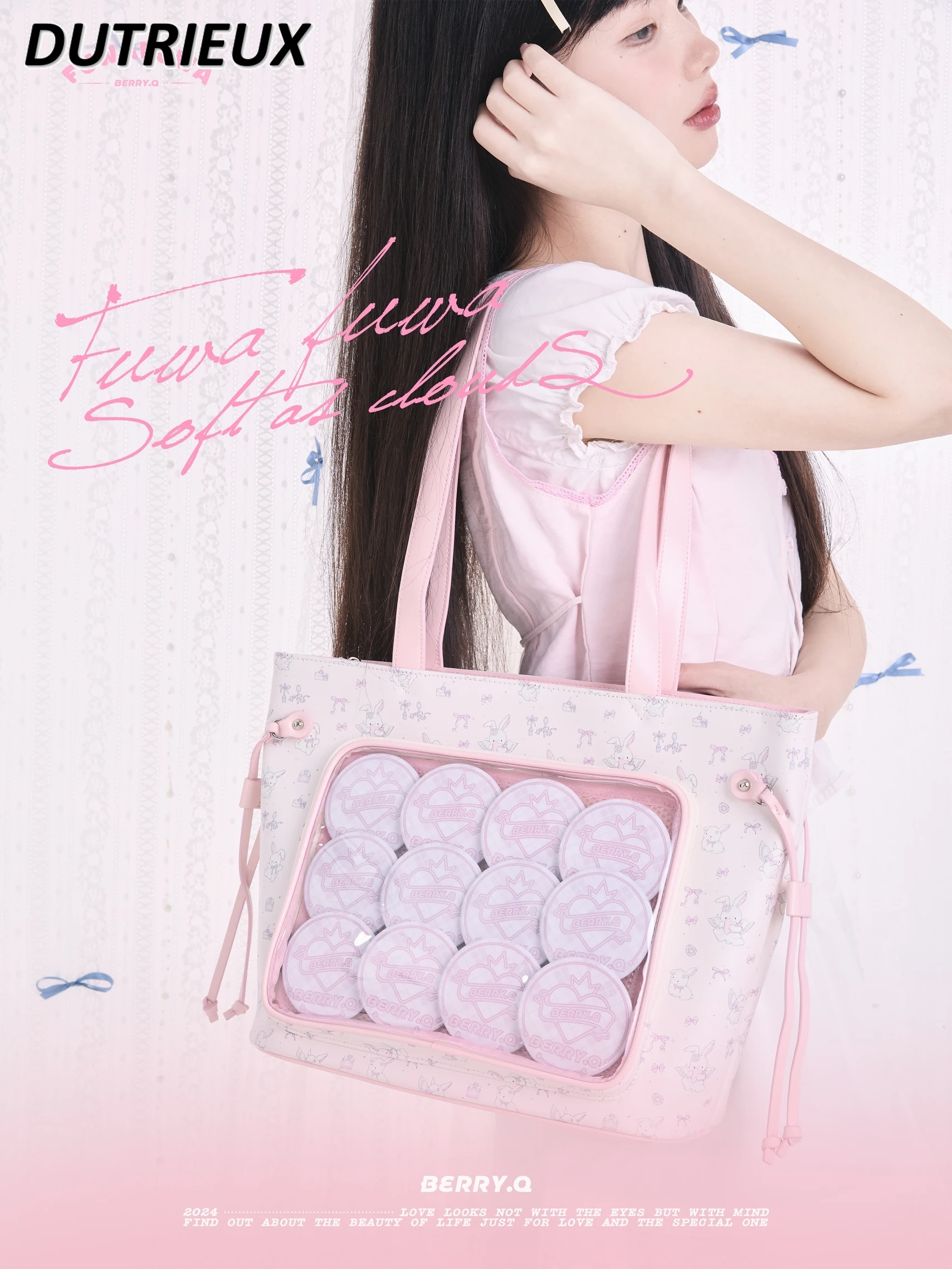 

Women's Handbags Elegant Casual Mobile Phone Messenger Bag Sweet Cute Fashion 2024 New Spring Autumn Lolita Bags for Lady