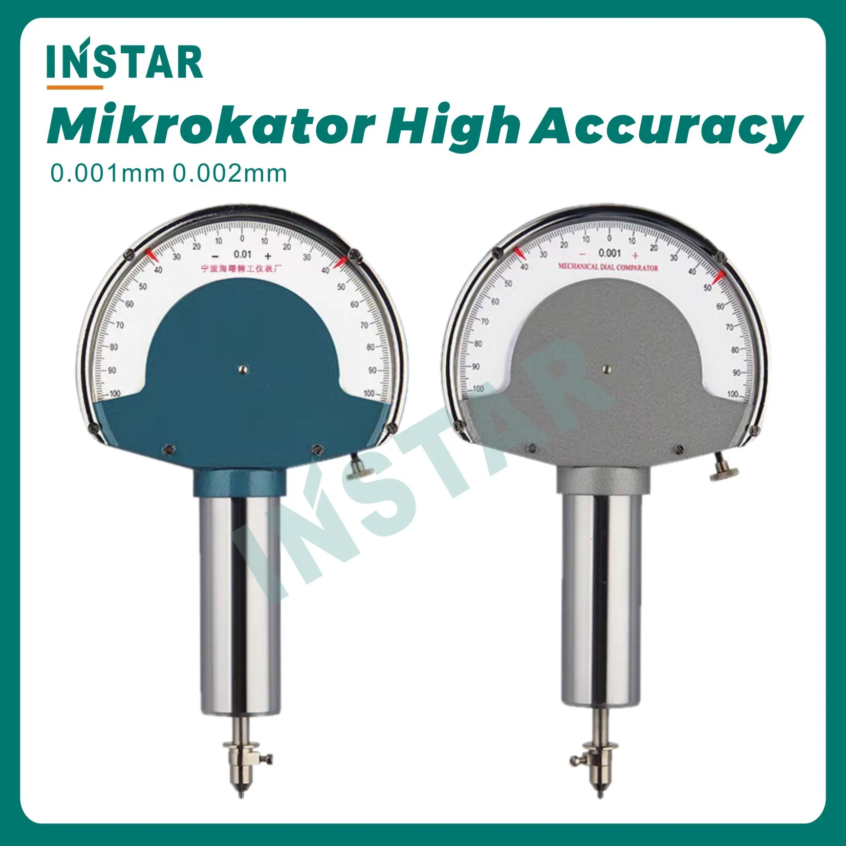 Mikrokator 0.001mm ± 0.10mm 0.002mm 0.01mm Reed Type Comparator Industrial Quality Level Dial Test Indicator Dial Gage