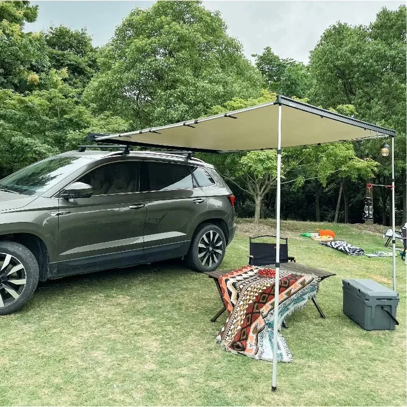Car Accsori Quick Open Aluminum Alloy Retractle Camping Vehicle Off Road Roof Side Awning