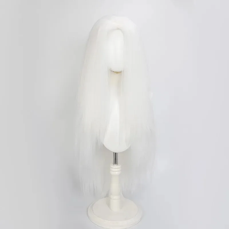 Cyanime dandadan cosplay turbo vovó traje 85cm longo branco cabelo reto cos dandadan halloween festa de natal cos perucas
