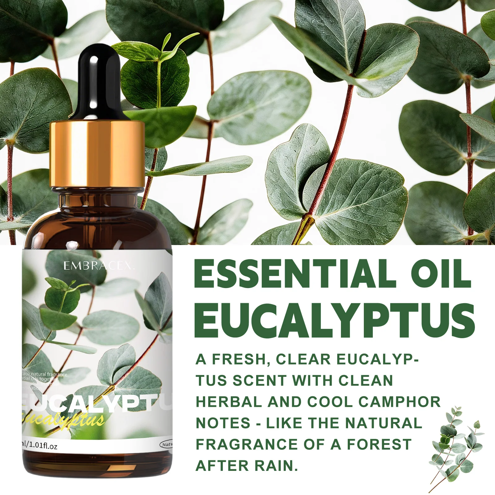30ml Eucalyptus Essential Oils For Humidifier Diffuser For Home Aromatherapy Oils Car Air Freshener Gift Candle Making