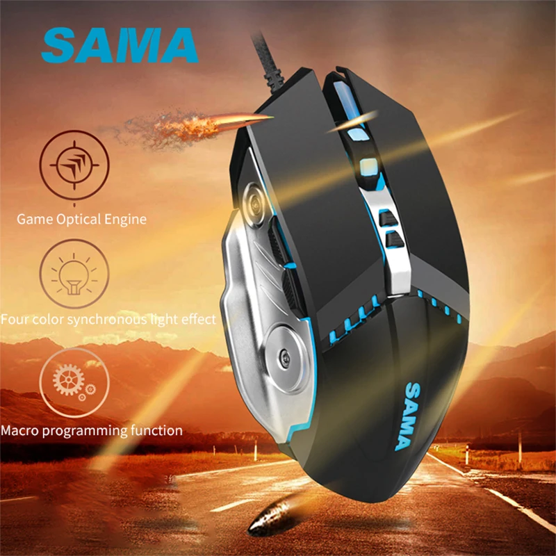 

Беспроводная мышь SAMA G510 — 2,4G/Bluetooth, легкий дизайн, 6 программируемых клавиш