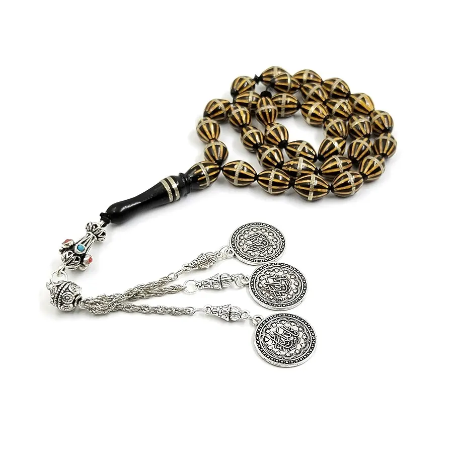 

Tasbih Natural kuka beads Ramadan Eid gift prayer beads bracelet arabic accessories on hand