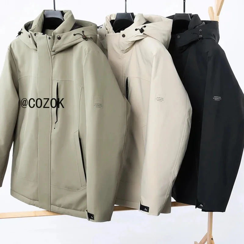 COZOK jaket Down musim dingin pria, pakaian desainer jaket pendek empuk ringan, mantel dingin bantalan pria